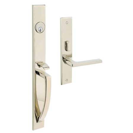 Baldwin Double Cylinder Entry Handlesets Lifetime Bright Nickel 6966.055.RDBL
